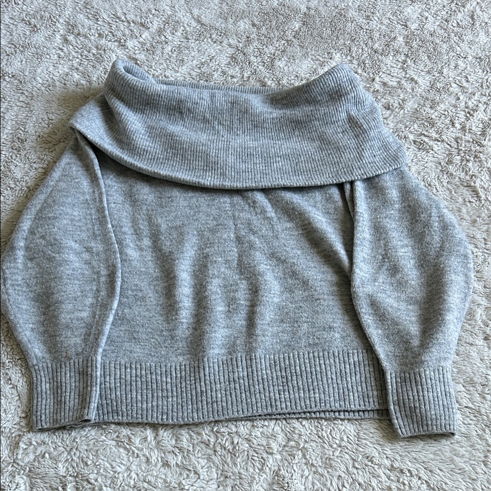 H&M Light Gray Cowl Neck Sweater